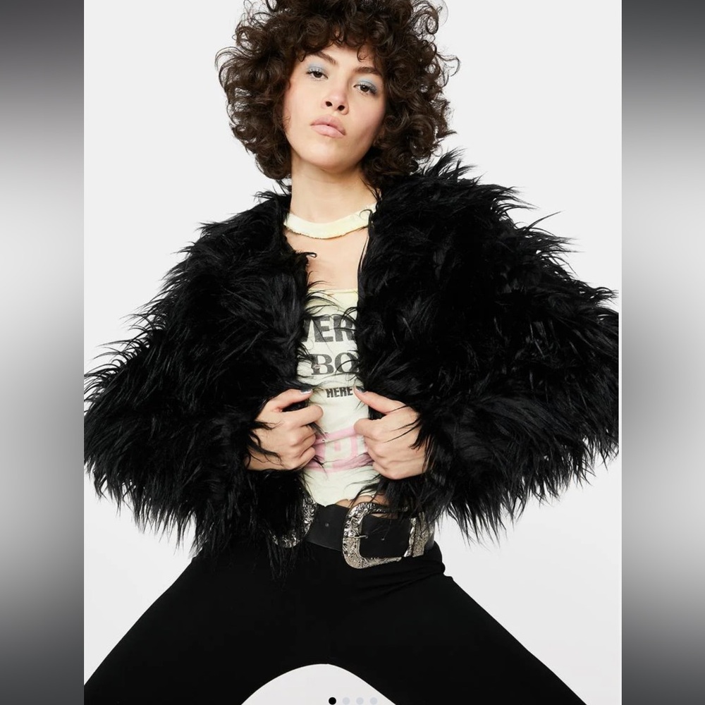 Women's Black Faux Fur Jacket